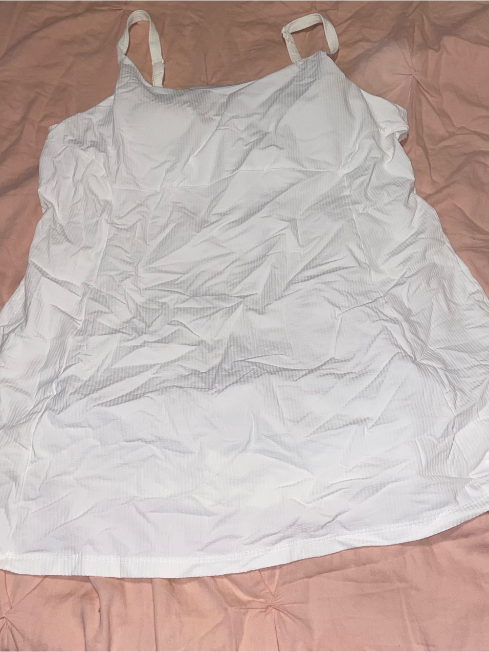Avia White Ribbed Mini Dress